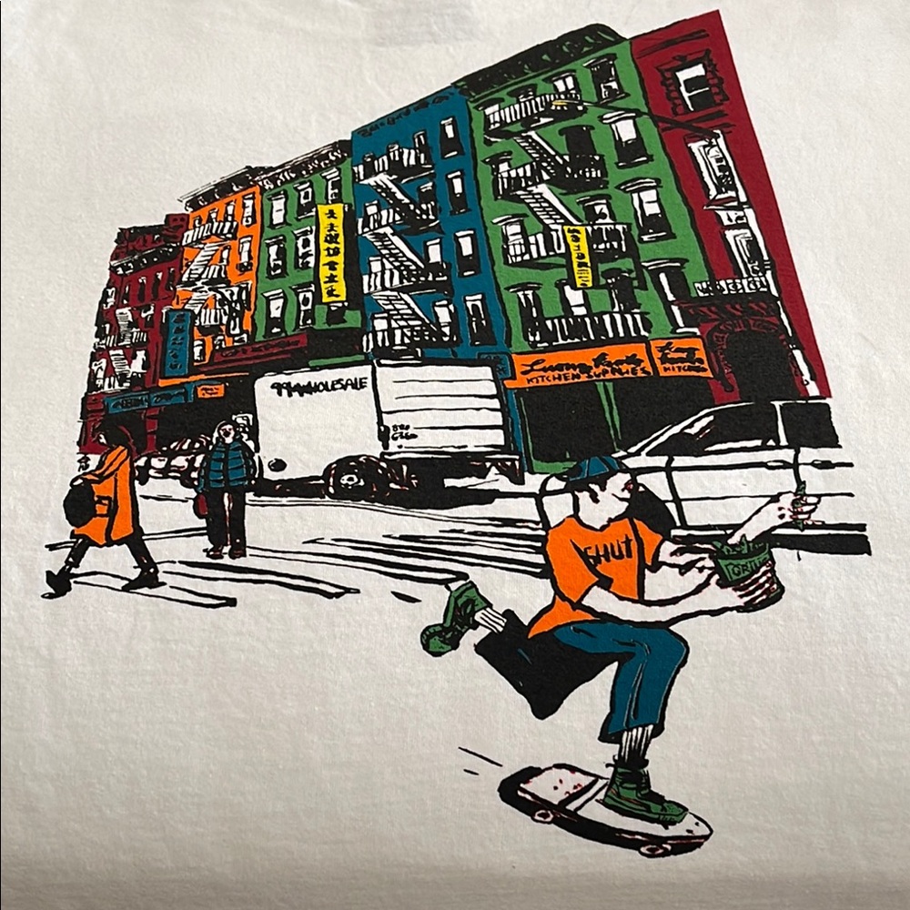 Shut NYC & Grillos Skateboarding Short Sleeve TEE NWOT